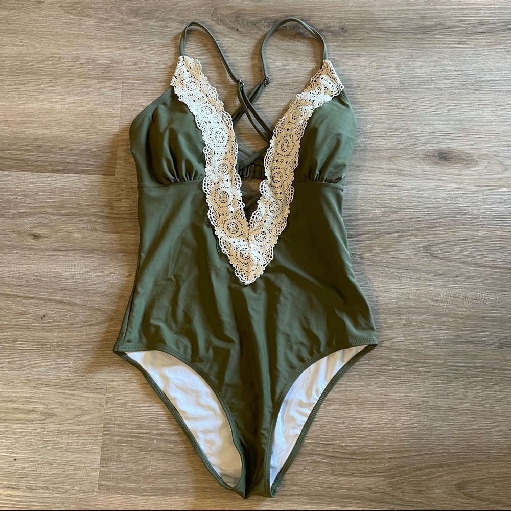Cupshe lace trim one piece